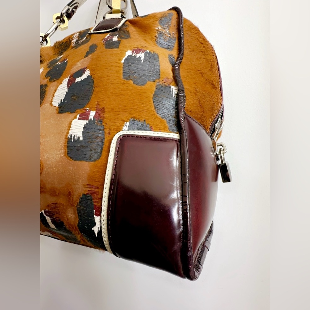 LOEWE AMAZONA PONY-STYLE CALFSKIN HANDBAG. 15” x 10” SOLD OUT RETAIL $3200 - Picture 14 of 17